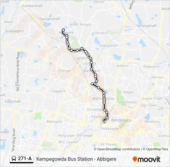 271-A Bus Line Map