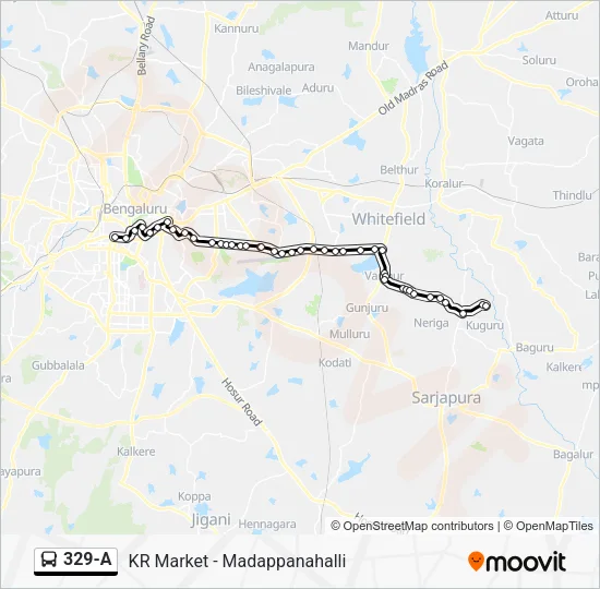 329-A Bus Line Map