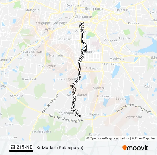 215-NE Bus Line Map