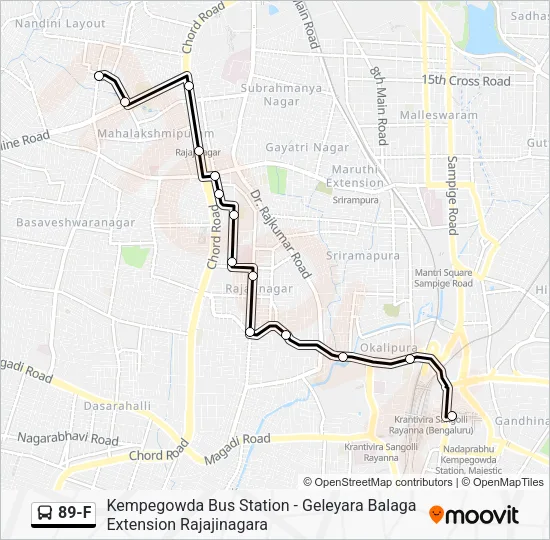 89-F Bus Line Map