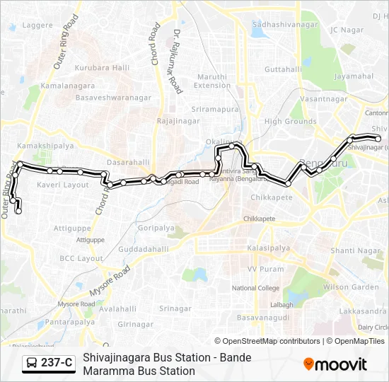 237-C Bus Line Map