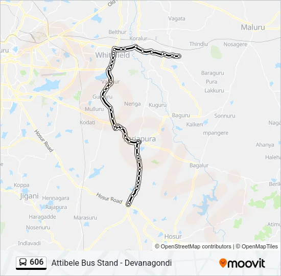 606 Bus Line Map