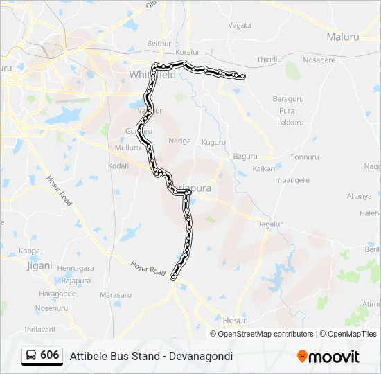 606 Bus Line Map