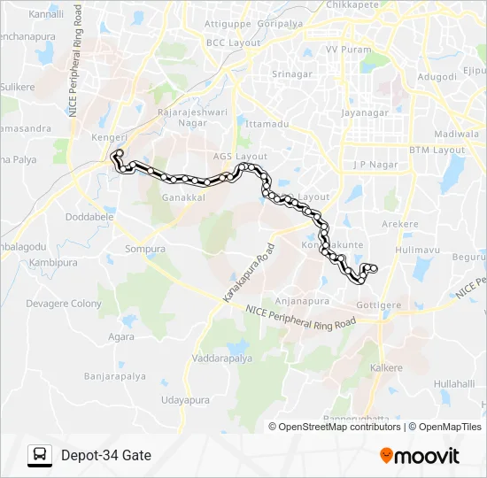 378 D34-KGR Bus Line Map
