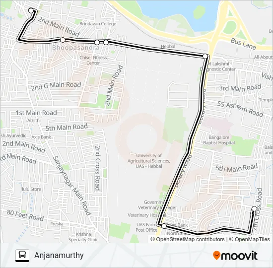 D14G-AJM Bus Line Map