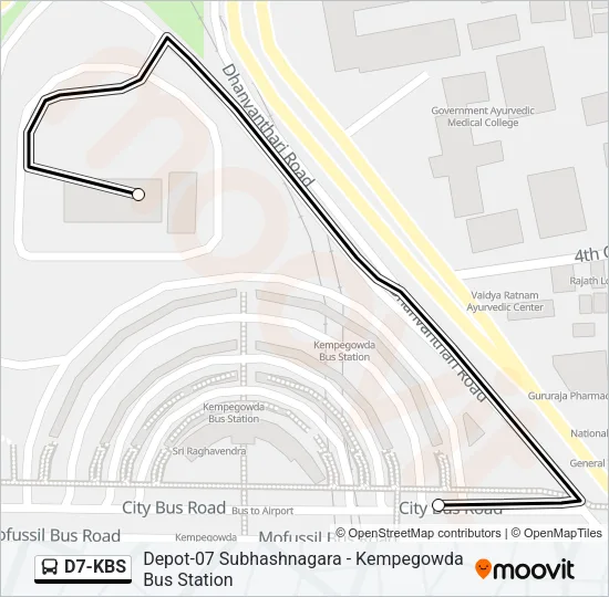 D7-KBS Bus Line Map