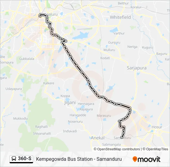 360-S Bus Line Map