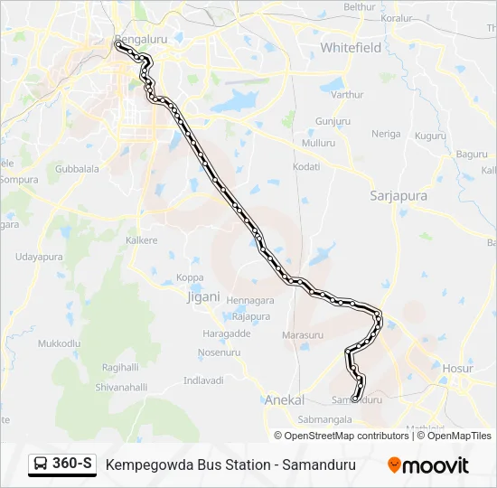 360-S Bus Line Map