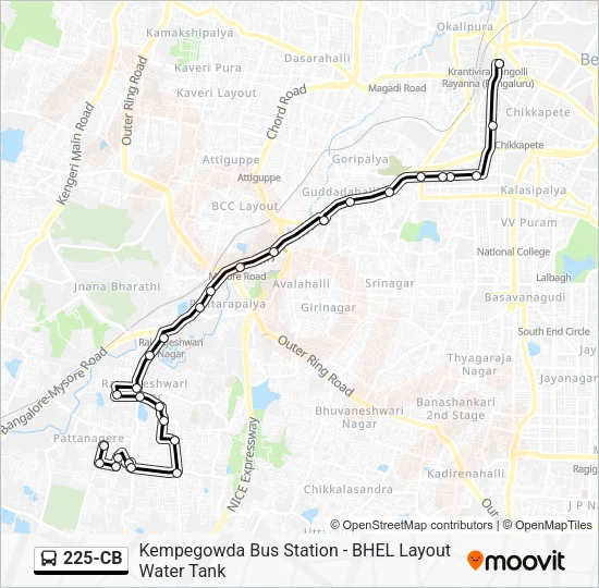 225-CB Bus Line Map