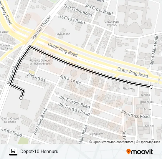 D10G-KLN 302 Bus Line Map