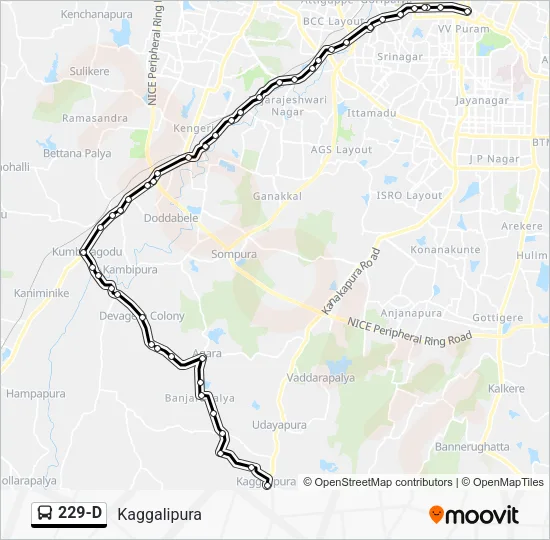 229-D Bus Line Map