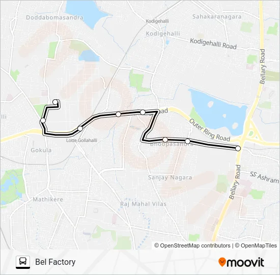 K-2 HBL-BELF Bus Line Map