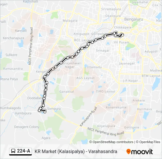 224-A Bus Line Map