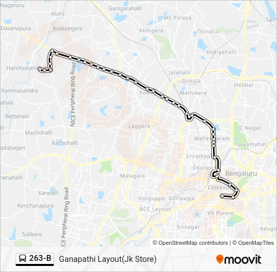 263-B Bus Line Map