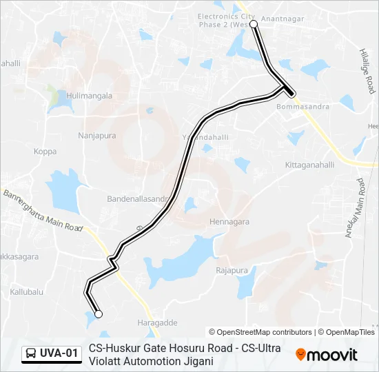 UVA-01 Bus Line Map