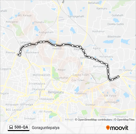 500-QA Bus Line Map