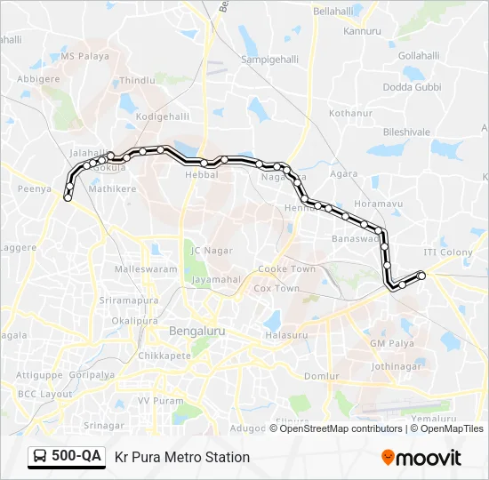 500-QA Bus Line Map