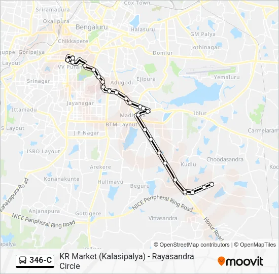 346-C Bus Line Map
