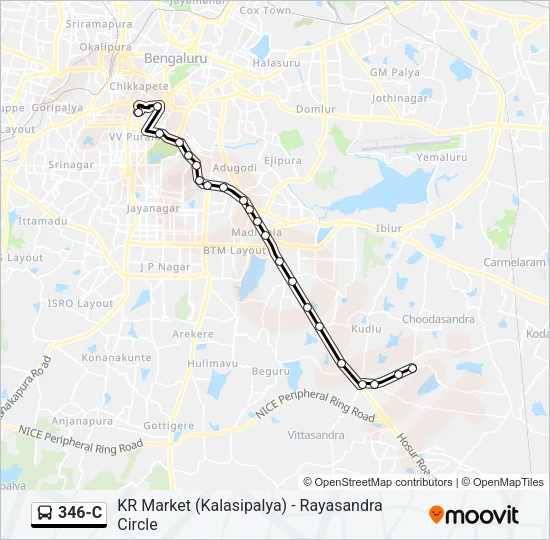 346-C Bus Line Map