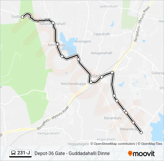 231-J Bus Line Map