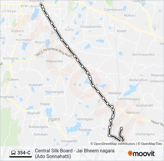 354-C Bus Line Map