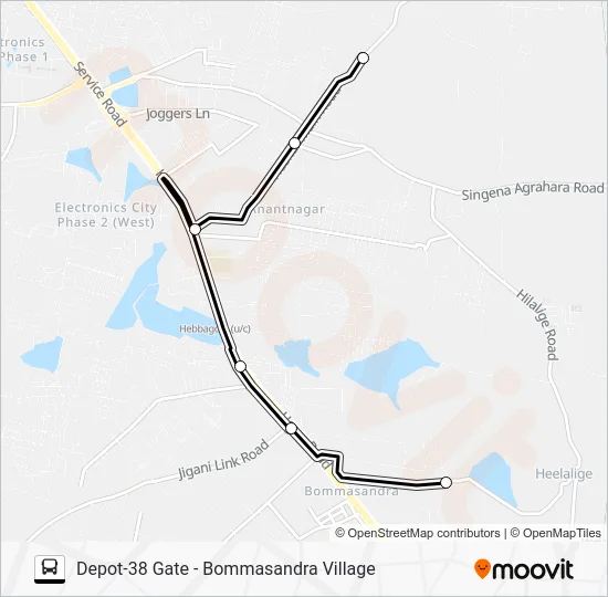 355 D38-BMSV Bus Line Map