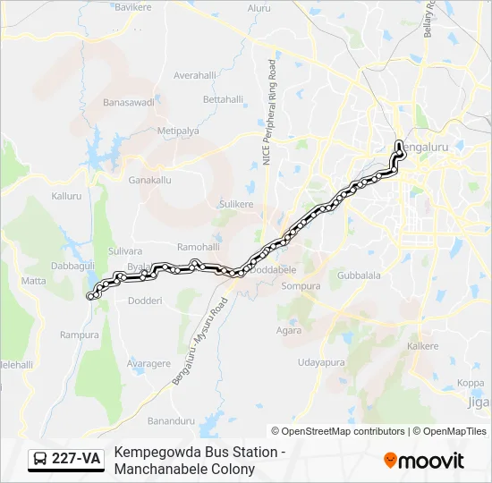 227-VA Bus Line Map