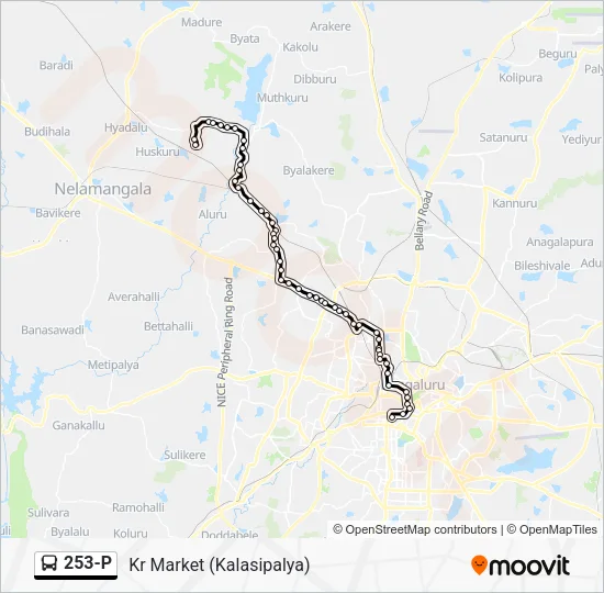 253-P Bus Line Map