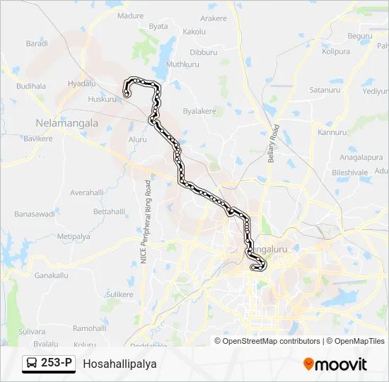253-P Bus Line Map