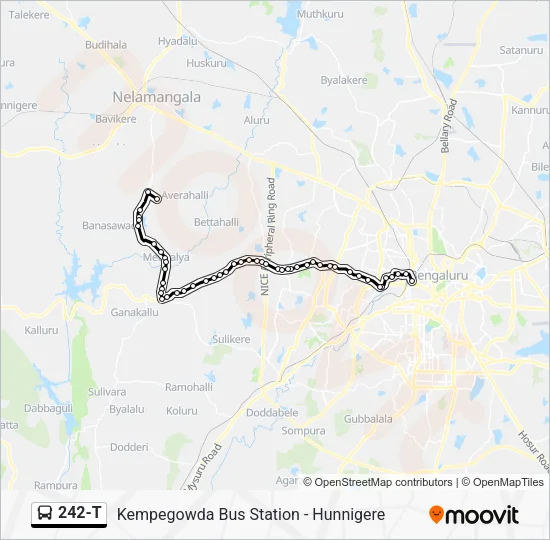 242-T Bus Line Map