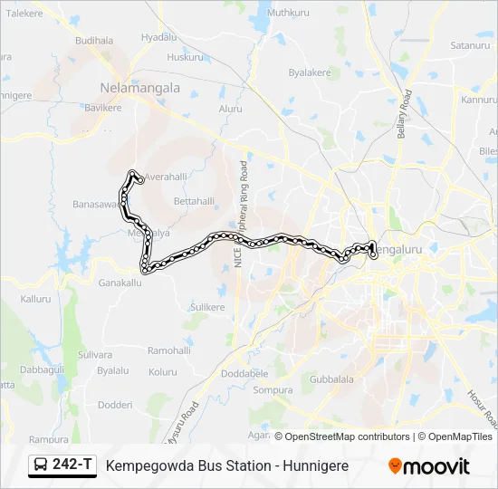 242-T Bus Line Map