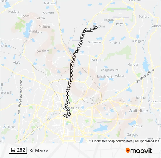 282 Bus Line Map