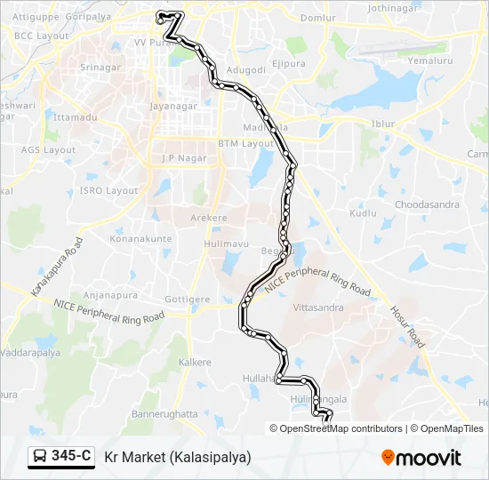 345-C Bus Line Map