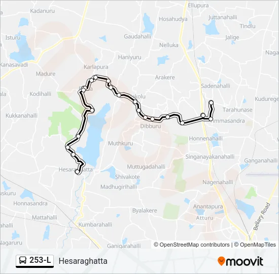 253-L Bus Line Map