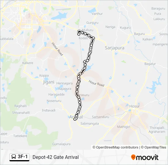 3F-1 Bus Line Map