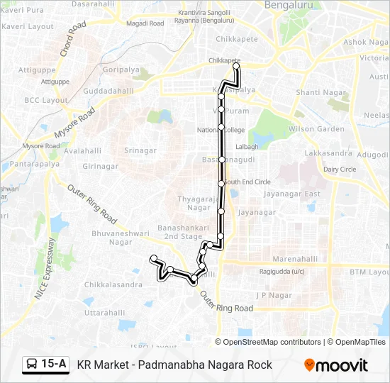 15-A Bus Line Map