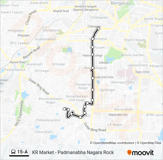 15-A Bus Line Map