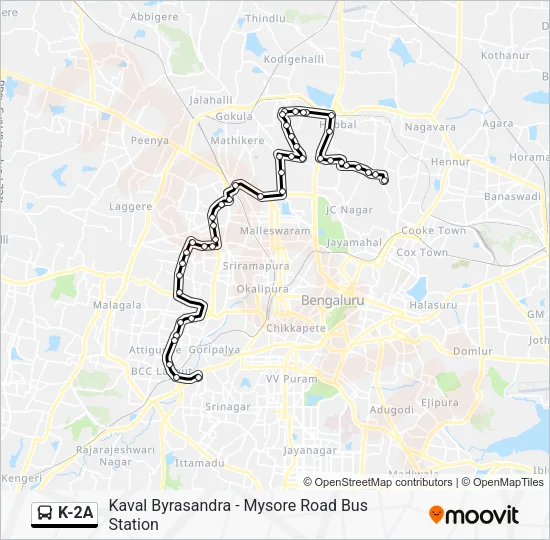 K-2A Bus Line Map