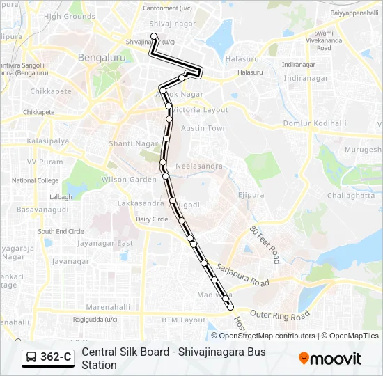 362-C Bus Line Map