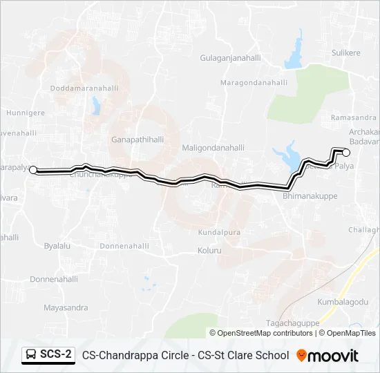 SCS-2 Bus Line Map