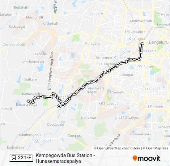 221-F Bus Line Map