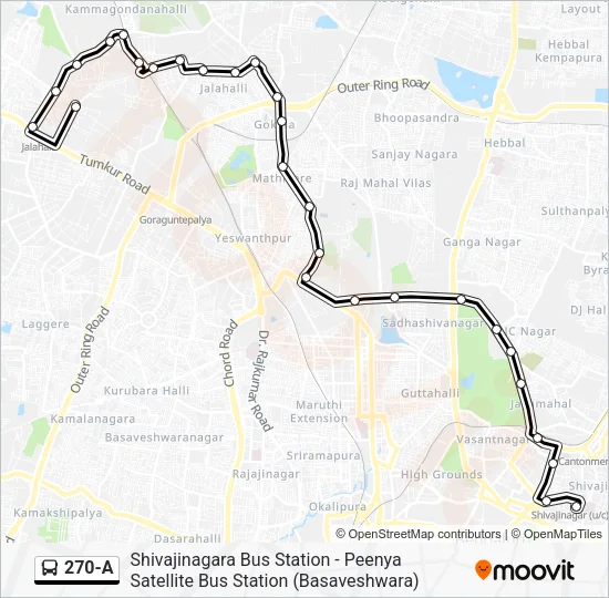 270-A Bus Line Map