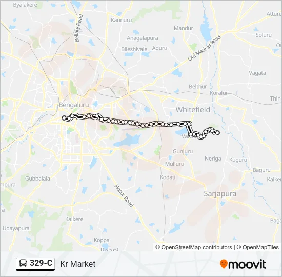 329-C Bus Line Map