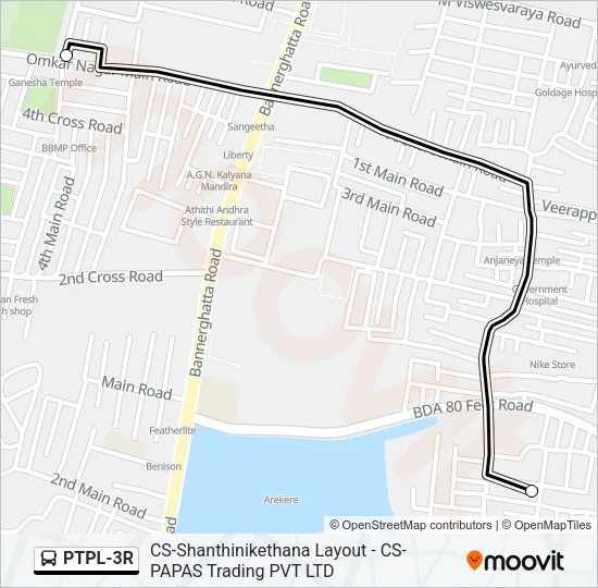 PTPL-3R Bus Line Map