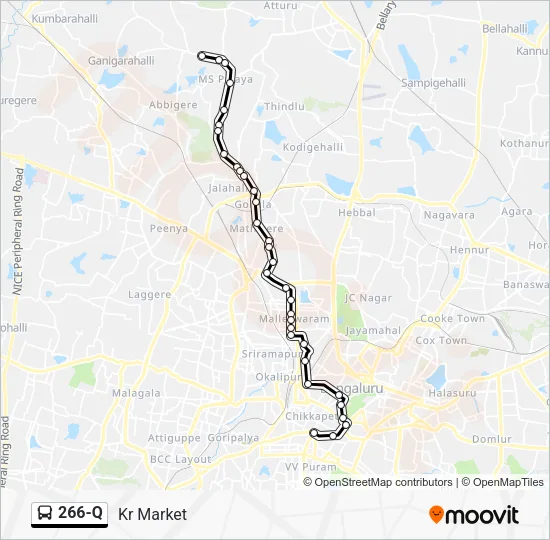 266-Q Bus Line Map
