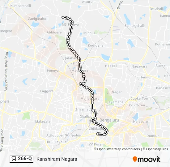 266-Q Bus Line Map