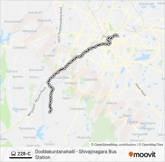 228-C Bus Line Map