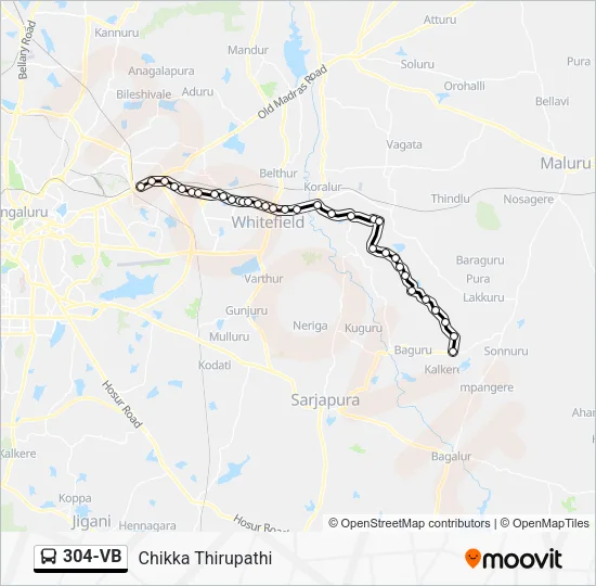 304-VB Bus Line Map