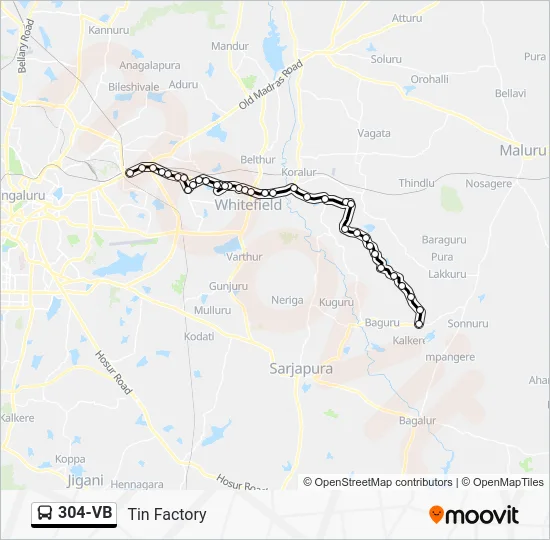 304-VB Bus Line Map