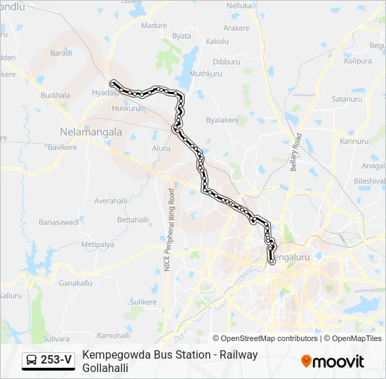 253-V Bus Line Map